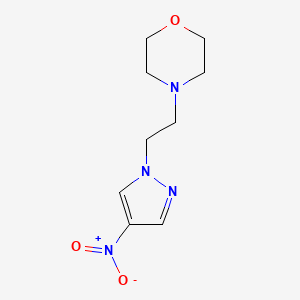 4-(2-(4-NItro-1h-pyrazol-1-yl)ethyl)morpholine chemical structure (CAS 957479-10-6)