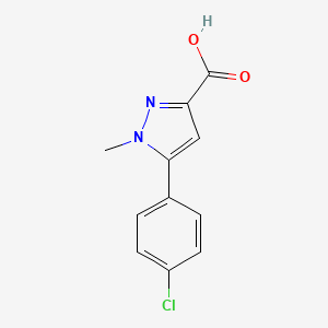 5-(4-Chlorophenyl)-1-methyl-1H-pyrazole-3-carboxylic acid chemical structure (CAS 957513-70-1)