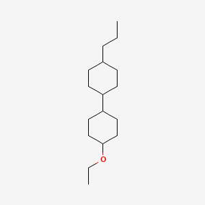 (trans,trans)-4-Ethoxy-4'-propyl-1,1'-bi(cyclohexane) chemical structure (CAS 95756-62-0)