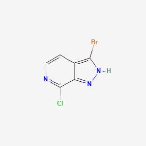 3-Bromo-7-chloro-1H-pyrazolo[3,4-c]pyridine chemical structure (CAS 957760-22-4)