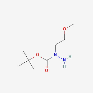 tert-Butyl 1-(2-methoxyethyl)hydrazine-1-carboxylate chemical structure (CAS 957761-27-2)