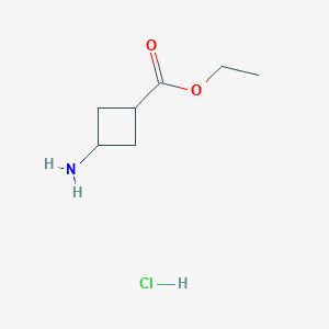 trans-Ethyl 3-aminocyclobutanecarboxylate hydrochloride chemical structure (CAS 957793-36-1)