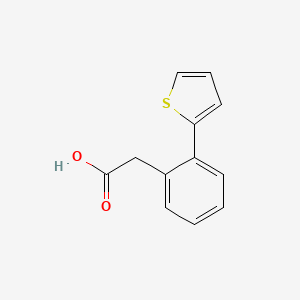 2-(2-(Thiophen-2-yl)phenyl)acetic acid chemical structure (CAS 958219-45-9)