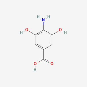 4-Amino-3,5-dihydroxybenzoic acid chemical structure (CAS 958232-24-1)