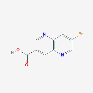 7-Bromo-1,5-naphthyridine-3-carboxylic acid chemical structure (CAS 958332-87-1)