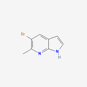 5-Bromo-6-methyl-1H-pyrrolo[2,3-b]pyridine chemical structure (CAS 958358-00-4)