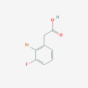 2-(2-Bromo-3-fluorophenyl)acetic acid chemical structure (CAS 958454-33-6)