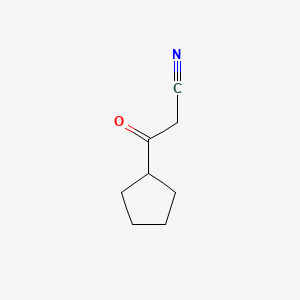 3-Cyclopentyl-3-oxopropanenitrile chemical structure (CAS 95882-33-0)