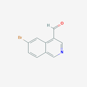 6-Bromoisoquinoline-4-carbaldehyde chemical structure (CAS 958880-34-7)