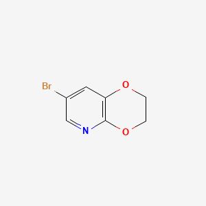 7-Bromo-2,3-dihydro-[1,4]dioxino[2,3-b]pyridine chemical structure (CAS 95897-49-7)