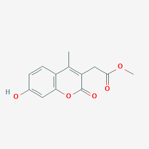 Methyl 2-(7-hydroxy-4-methyl-2-oxo-2H-chromen-3-yl)acetate chemical structure (CAS 95903-37-0)