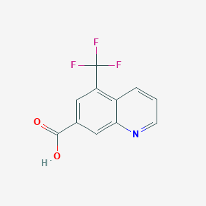 5-(Trifluoromethyl)quinoline-7-carboxylic acid chemical structure (CAS 959035-11-1)