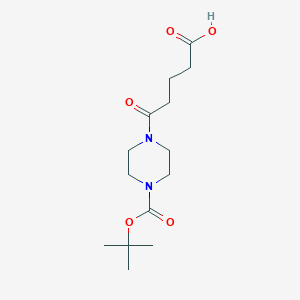 5-(4-(tert-Butoxycarbonyl)piperazin-1-yl)-5-oxopentanoic acid chemical structure (CAS 959053-53-3)