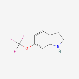 6-(Trifluoromethoxy)indoline chemical structure (CAS 959235-95-1)