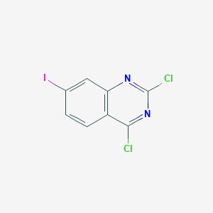 2,4-Dichloro-7-iodoquinazoline chemical structure (CAS 959237-34-4)