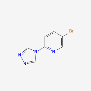 5-Bromo-2-(4H-1,2,4-triazol-4-yl)pyridine chemical structure (CAS 959240-99-4)