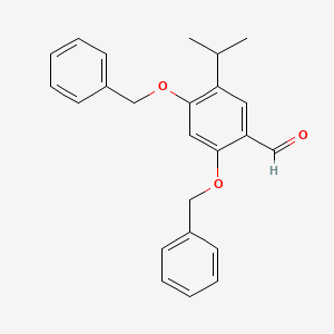 2,4-Bis(benzyloxy)-5-isopropylbenzaldehyde chemical structure (CAS 959466-51-4)