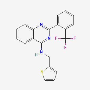 N-(Thiophen-2-ylmethyl)-2-(2-(trifluoromethyl)phenyl)quinazolin-4-amine chemical structure (CAS 959551-10-1)