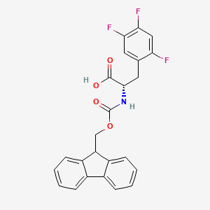 (S)-2-((((9H-Fluoren-9-yl)methoxy)carbonyl)amino)-3-(2,4,5-trifluorophenyl)propanoic acid chemical structure (CAS 959579-81-8)