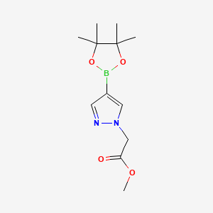 Methyl 4-(4,4,5,5-tetramethyl-1,3,2-dioxaborolan-2-yl)-1H-pyrazole-1-acetate chemical structure (CAS 959585-44-5)