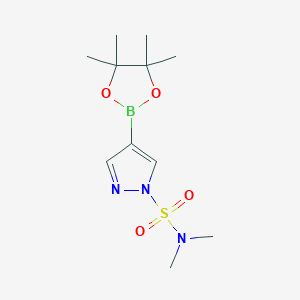N,N-Dimethyl-4-(4,4,5,5-tetramethyl-1,3,2-dioxaborolan-2-yl)-1H-pyrazole-1-sulfonamide chemical structure (CAS 959585-47-8)