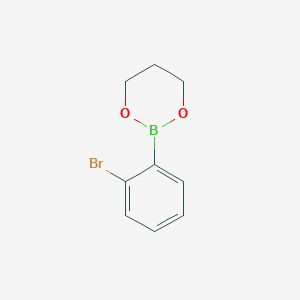 2-(2-Bromophenyl)-1,3,2-dioxaborinane chemical structure (CAS 959589-03-8)