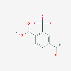 Methyl 4-formyl-2-(trifluoromethyl)benzoate chemical structure (CAS 959632-16-7)