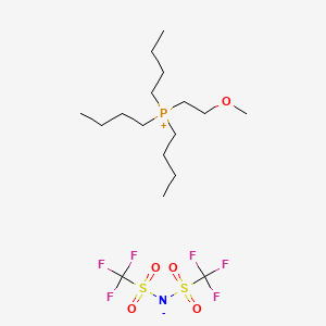 Tributyl(2-methoxyethyl)phosphonium bis(trifluoromethanesulfonyl)imide chemical structure (CAS 959698-44-3)