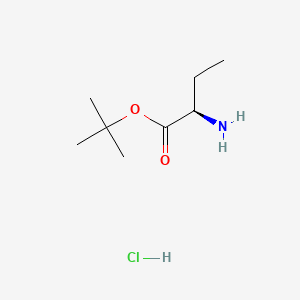tert-Butyl (R)-2-aminobutanoate hydrochloride chemical structure (CAS 959750-74-4)