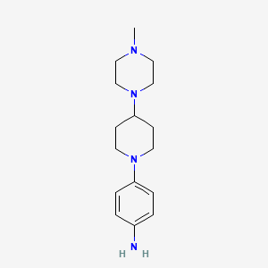 4-(4-(4-Methylpiperazin-1-yl)piperidin-1-yl)aniline chemical structure (CAS 959795-70-1)