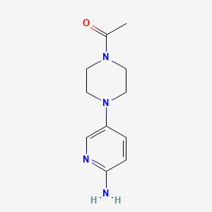 1-(4-(6-Aminopyridin-3-yl)piperazin-1-yl)ethan-1-one chemical structure (CAS 959795-77-8)
