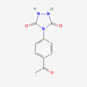 4-(4-Acetylphenyl)-1,2,4-triazolidine-3,5-dione chemical structure (CAS 959864-55-2)