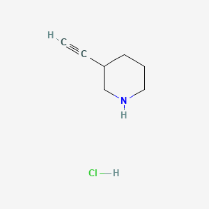 3-Ethynylpiperidine hydrochloride chemical structure (CAS 959918-19-5)