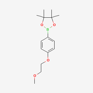 2-(4-(2-Methoxyethoxy)phenyl)-4,4,5,5-tetramethyl-1,3,2-dioxaborolane chemical structure (CAS 959972-40-8)