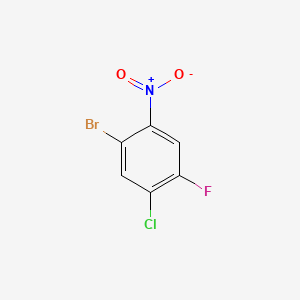 1-Bromo-5-chloro-4-fluoro-2-nitrobenzene chemical structure (CAS 960000-99-1)