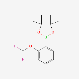 2-(2-(Difluoromethoxy)phenyl)-4,4,5,5-tetramethyl-1,3,2-dioxaborolane chemical structure (CAS 960067-33-8)