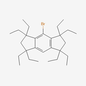4-Bromo-1,1,3,3,5,5,7,7-octaethyl-1,2,3,5,6,7-hexahydro-s-indacene chemical structure (CAS 960079-28-1)