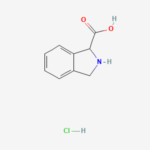 Isoindoline-1-carboxylic acid hydrochloride chemical structure (CAS 96016-96-5)