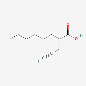 2-(Prop-2-yn-1-yl)octanoic acid chemical structure (CAS 96017-59-3)