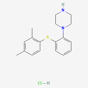 1-(2-((2,4-Dimethylphenyl)thio)phenyl)piperazine hydrochloride chemical structure (CAS 960203-28-5)