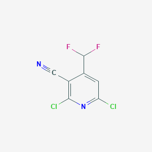2,6-Dichloro-4-(difluoromethyl)nicotinonitrile chemical structure (CAS 960293-93-0)