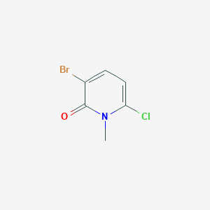 3-Bromo-6-chloro-1-methylpyridin-2(1H)-one chemical structure (CAS 960299-32-5)