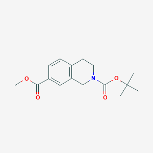2-tert-Butyl 7-methyl 3,4-dihydroisoquinoline-2,7(1H)-dicarboxylate chemical structure (CAS 960305-54-8)