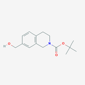 tert-Butyl 7-(hydroxymethyl)-3,4-dihydroisoquinoline-2(1H)-carboxylate chemical structure (CAS 960305-55-9)