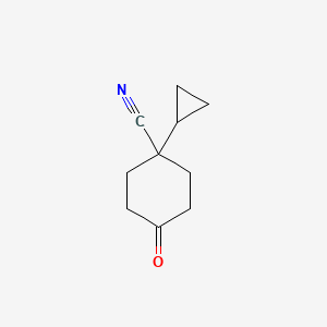 1-Cyclopropyl-4-oxocyclohexanecarbonitrile chemical structure (CAS 960370-97-2)