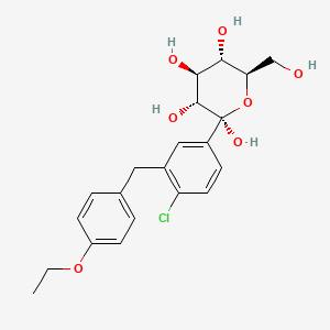 (2S,3R,4S,5S,6R)-2-(4-Chloro-3-(4-ethoxybenzyl)phenyl)-6-(hydroxymethyl)tetrahydro-2H-pyran-2,3,4,5-tetraol chemical structure (CAS 960404-86-8)