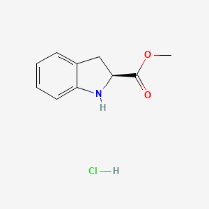 (S)-Methyl indoline-2-carboxylate hydrochloride chemical structure (CAS 96056-64-3)