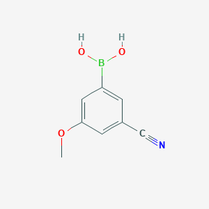 (3-Cyano-5-methoxyphenyl)boronic acid chemical structure (CAS 960589-15-5)
