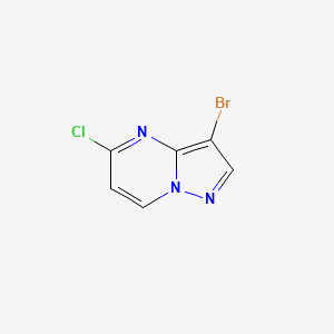 3-Bromo-5-chloropyrazolo[1,5-a]pyrimidine chemical structure (CAS 960613-96-1)