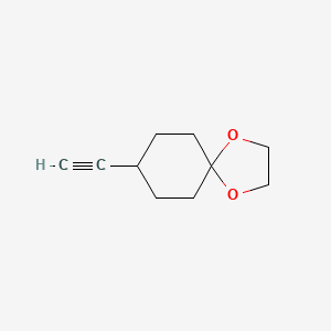 8-Ethynyl-1,4-dioxaspiro[4.5]decane chemical structure (CAS 96184-86-0)